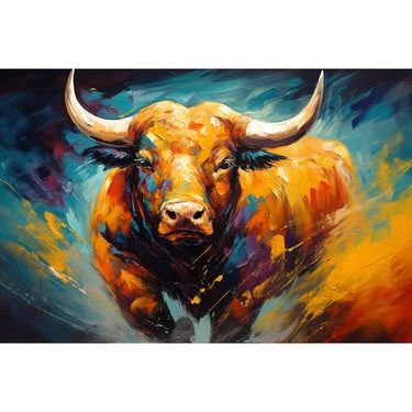 Tableau Coloré Taureau